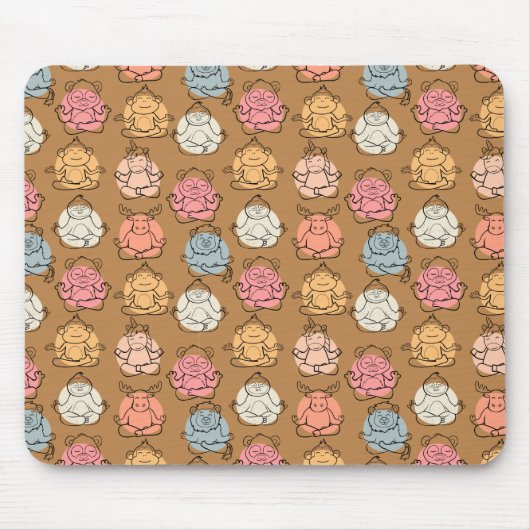 Yoga-Poses Yoga seamless pattern 43 Mousepad (Vorne)