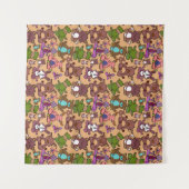 Yoga-Poses Yoga seamless pattern 50 Wandteppich (Vorderseite (Horizontal))