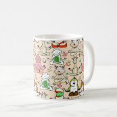 Yoga-Poses Yoga seamless pattern 52 Kaffeetasse (VorderseiteRechts)
