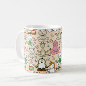 Yoga-Poses Yoga seamless pattern 52 Kaffeetasse (Vorderseite Links)