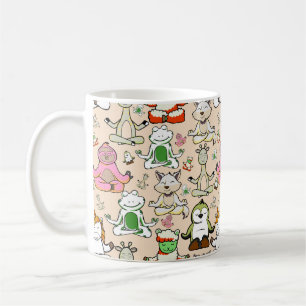 Yoga-Poses Yoga seamless pattern 52 Kaffeetasse