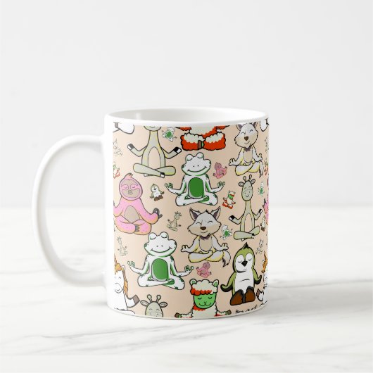 Yoga-Poses Yoga seamless pattern 52 Kaffeetasse (Links)