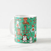 Yoga-Poses Yoga seamless pattern 53 Kaffeetasse (Vorderseite Links)