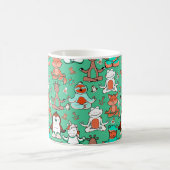 Yoga-Poses Yoga seamless pattern 53 Kaffeetasse (Mittel)