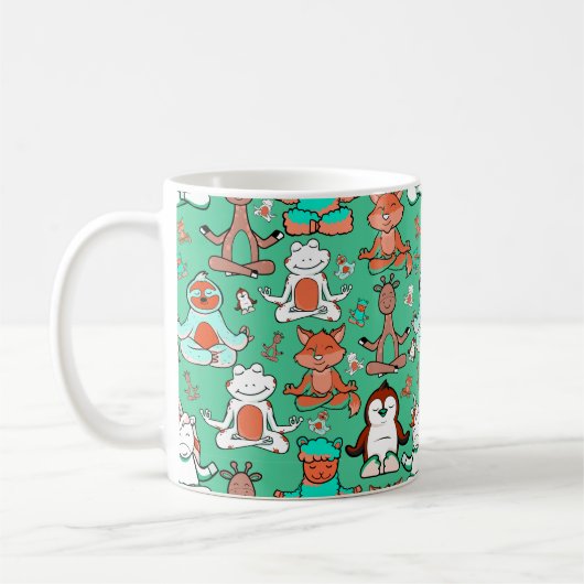 Yoga-Poses Yoga seamless pattern 53 Kaffeetasse (Links)