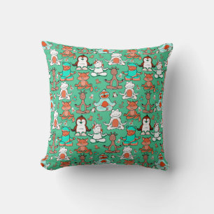 Yoga-Poses Yoga seamless pattern 53 Kissen