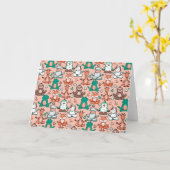 Yoga-Poses Yoga seamless pattern 54 Karte (Gelbe Blume)