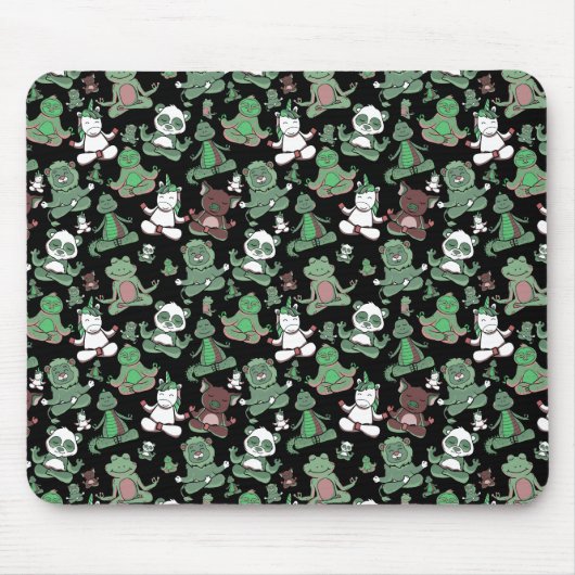 Yoga-Poses Yoga seamless pattern 56 Mousepad (Vorne)