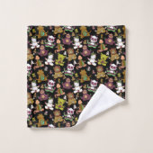 Yoga-Poses Yoga seamless pattern 57 Badhandtuch Set (Waschlappen)