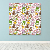 Yoga-Poses Yoga seamless pattern 58 Leinwanddruck (Insitu (Holzboden))