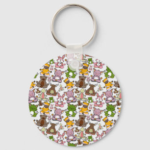 Yoga-Poses Yoga seamless pattern 58 Schlüsselanhänger