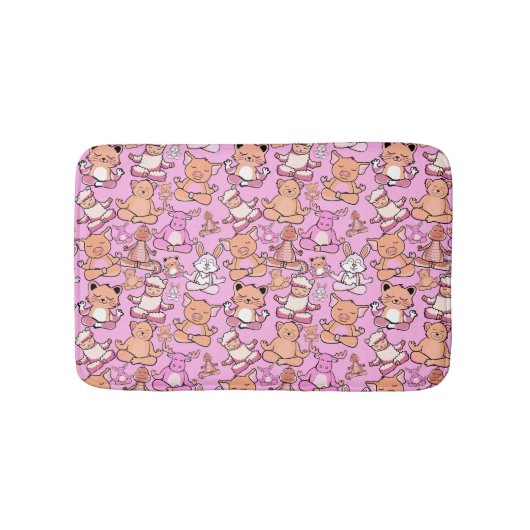 Yoga-Poses Yoga seamless pattern 59 Badematte (Vorderseite)