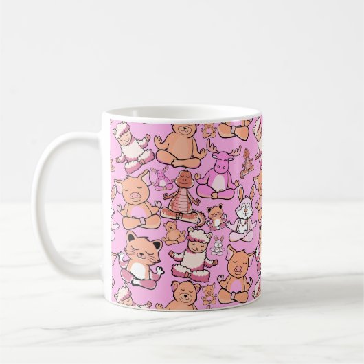 Yoga-Poses Yoga seamless pattern 59 Kaffeetasse (Links)