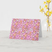 Yoga-Poses Yoga seamless pattern 59 Karte (Gelbe Blume)