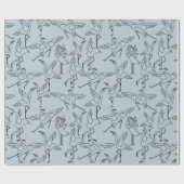 Yoga-Poses Yoga seamless pattern 5 Geschenkpapier (Flach)
