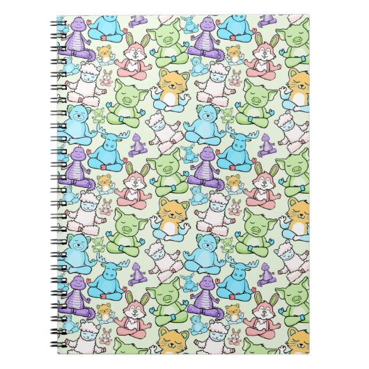 Yoga-Poses Yoga seamless pattern 63 Notizblock (Vorderseite)