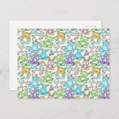 Yoga-Poses Yoga seamless pattern 63 Postkarte (Vorne/Hinten)