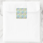 Yoga-Poses Yoga seamless pattern 63 Quadratischer Aufkleber (Tasche)