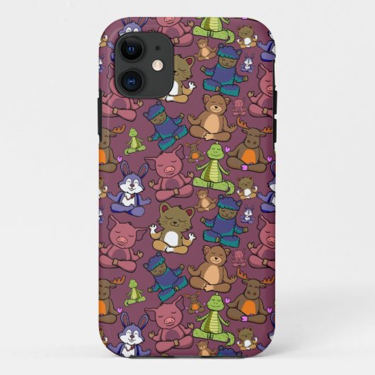 Yoga-Poses Yoga seamless pattern 64 Case-Mate iPhone Hülle (Rückseite)
