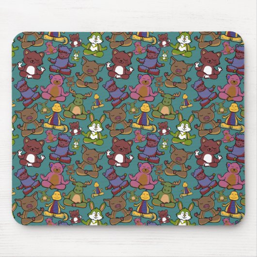 Yoga-Poses Yoga seamless pattern 65 Mousepad (Vorne)