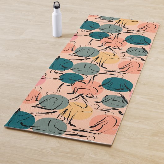 Yoga-Poses Yoga seamless pattern 6 Yogamatte (Beispiel)