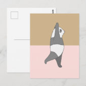 Yoga Posing Panda Postkarte (Vorne/Hinten)