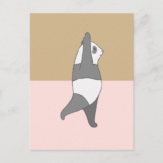 Yoga Posing Panda Postkarte (Vorderseite)