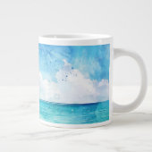 Yoga-Position am Strand  Jumbo-Tasse (Rechts)