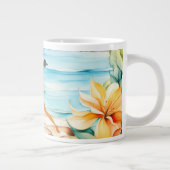 Yoga-Position am Strand Jumbo-Tasse (Rechts)