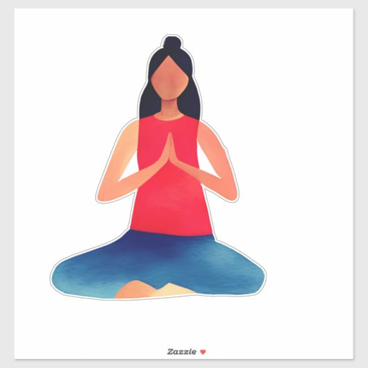 Yoga-Position Aufkleber (Blatt)