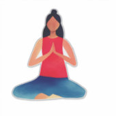 Yoga-Position Aufkleber (Vorderseite)