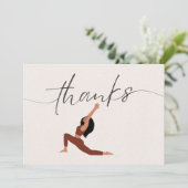 Yoga-Position Danke-Karte Dankeskarte (Stehend Vorderseite)