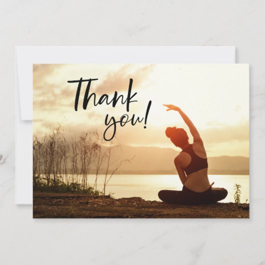 Yoga-Position Danke-Karte Dankeskarte (Vorderseite)