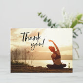 Yoga-Position Danke-Karte Dankeskarte (Stehend Vorderseite)