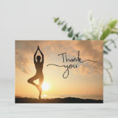 Yoga-Position Danke-Karte Dankeskarte (Stehend Vorderseite)