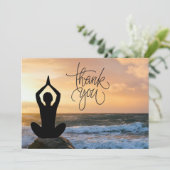 Yoga-Position Danke-Karte Dankeskarte (Stehend Vorderseite)