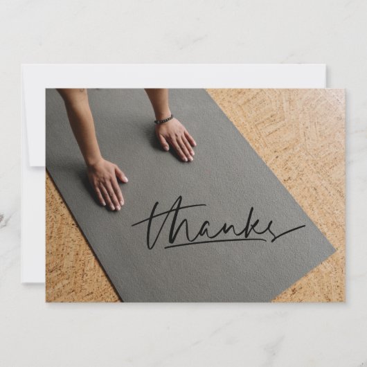 Yoga-Position Danke-Karte Dankeskarte (Vorderseite)
