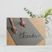 Yoga-Position Danke-Karte Dankeskarte (Stehend Vorderseite)