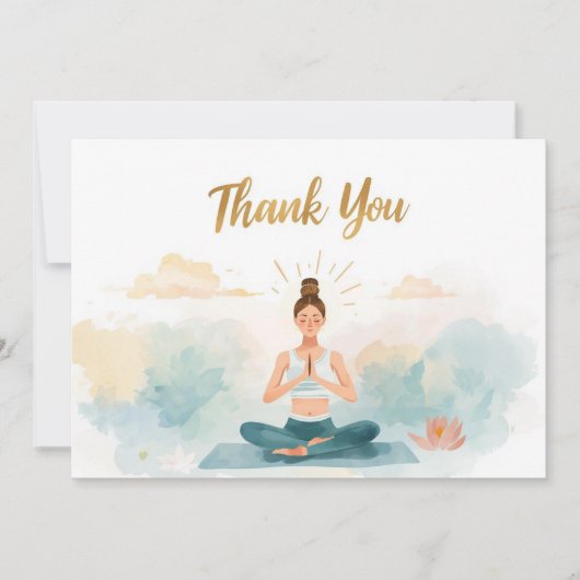 Yoga-Position-Dankeskarten Dankeskarte (Vorderseite)