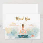 Yoga-Position-Dankeskarten Dankeskarte (Vorne/Hinten)
