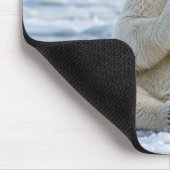 Yoga-Position des Eisbären Mousepad (Ecke)