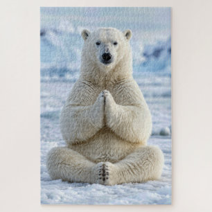 Yoga-Position des Eisbären Puzzle