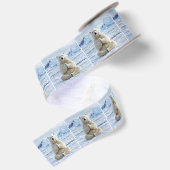 Yoga-Position des Eisbären Satinband (Rückseite)