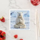 Yoga-Position des Eisbären Serviette (Beispiel)