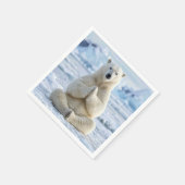 Yoga-Position des Eisbären Serviette (Ecke)