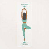 Yoga Position Grau Hintergrund Individuelle Name Y Yogamatte (Rückseite)