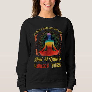 Yoga-Position Meditation Lotusblume Frieden Liebe Sweatshirt