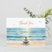 Yoga Position Thank You Card Dankeskarte (Stehend Vorderseite)