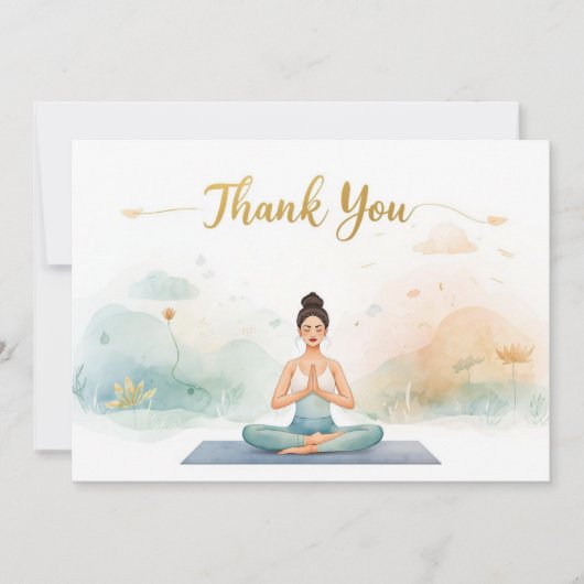 Yoga Position Thank You Card Dankeskarte (Vorderseite)