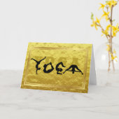 Yoga Positionen Goldene Grußkarte Karte (Gelbe Blume)